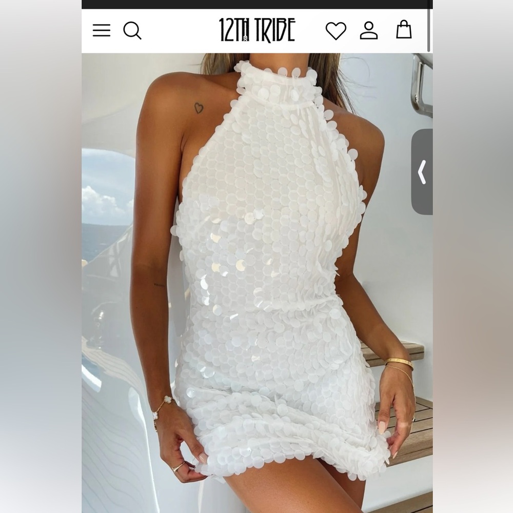 12th Tribe Vera White Payette Mini Dress